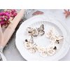 Ruwado 3 Pairs Butterfly Hair Clips Metal Gold Silver Vintage Retro Small Claw Hairpin Hair Styling Barrettes Accessories Supplies for Kids Girls Teens Women (Gold)