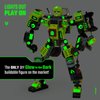 JITTERYGIT Mech Buildable Robot Glow in The Dark STEM Action Figure Toy Set, Cool Space Super Hero Christmas Birthday Gift, Xmas 3 in 1 Present DIY for Boys, Girls, Teen 6 7 8 9 10 Year Olds