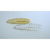 Generic Shiny gold or silver metal leaf alligator hair clip for fine thin hair (Primary color: Gold)