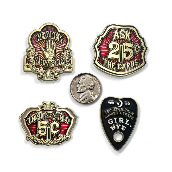 Madam Clara Presents Fortune Teller 4-pc. Lapel Pin Set