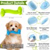 Skylety 6 Pieces Puppy Teething Chew Rings Toys Rubber Bone-Shaped Puppy Teething Toy Pet Teething Toy for 2-8 Months Cleaning and Relieving Itching
