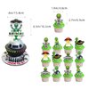 127 Pcs Alien Theme Birthday Party Supplies Include Alien Banner Balloons, Cake Topper, Cupcake Toppers, Stickers for Kids UFO Alien Birthday Party Decorations