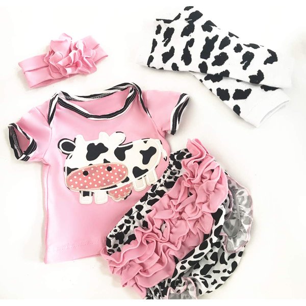Pink Cotton Doll Sets for 20-23 Inch Reborn Baby Girl Doll.Handmade 4 Pieces Reborn Baby Doll Clothes