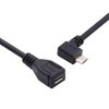 chenyang Micro USB Cable Micro USB 2.0 Male to Female 90 Degree Right Angled Data Extension Cable 0.5M