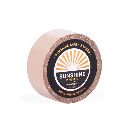 2 Pack -Sunshine Wig Adhesive Tape Roll - 1/2" x 36 YDS - Double Sided, Medical Grade - Natural Look Brown Liner Toupee and Wig Tape