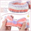 WILLBOND 24 Pack Spa Headband Bow Hair Band Facial Makeup Headband Women Face Wash Headband Adjustable Skincare Headbands Flannel Towel Soft Head Wraps for Women Shower Washing Face(Stylish Pattern)