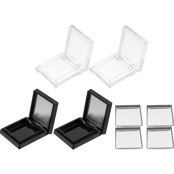 1Set Empty Blusher Trays Square Magnetic Eyeshadow Lipstick Palette Make Up Pans Case Container Cosmetics Sub Package Holder for DIY Homemade