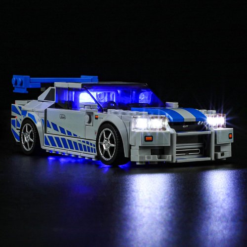 YEABRICKS LED Light for Lego-76917 Speed Fast 2 Furious Nissan Skyline GT-R Building Blocks Model (Lego Set NOT Included)