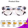 VISOONE Spring Hinge Medium Round TR90 Blue Light Blocking Glasses with Anti Eye Strain and Computer Glare for Women Man BELLAMY