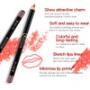 MAEPEOR Matte Lip Liner 12 PCS Nude Brown Series Highly Pigmented and Smoothly Velvet Lipliner Pencil Set Long Lasting and Waterproof Durable Lip Liners (12PCS-1)