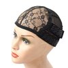 1 Pc Black Lace Mesh Weaving Wig Cap Silicone Grip Elastic Band Wig Cap with Removable Adjustable Silicone Nonslip Wig Band for Making Wig Keeping Wig in Place