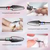 3 Pieces 5 in 1 Nail Drill Bits 3/32 Inch Professional Tungsten Nail File Bits 3/32 Inch Shank Size Drill Machine for Acrylic Nails,Manicure, Nail Art, Drill Machine, Both Left and Right Handed