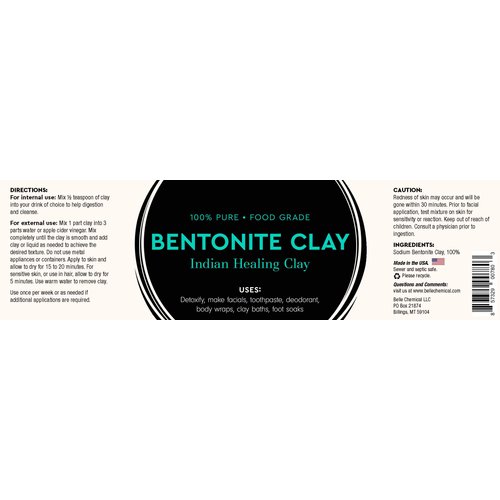 Food Grade Sodium Bentonite Clay - Powder - 1 Pound