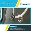 SharkBite 1/2 x 3/8 Inch Compression Dual Outlet Angle Stop Valve, Quarter Turn, Push to Connect Brass Plumbing Fitting, PEX Pipe, PE-RT, CPVC, Copper Pipe, 25558LF