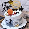Lukinuo Basketball Cake Toppers 17pcs Basketball Theme Cake Decoration For Boys Men Basketball Birthday Party Supplies