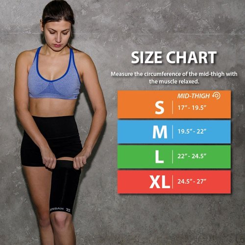 Zensah Thigh Compression Sleeve – Hamstring Support, Quad Wrap for Men and Women - Great for Running, Sports, Groin Pulls (Small, Neon Pink)