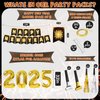 YQUQWN 84 PCS Happy New Years Party Decorations Set 2025, 4D Disco Ball New Years Eve Party Supplies, New Year Balloons, NYE Party Decorations Fringe Curtain, Happy New Year Decorations Supplies 2025
