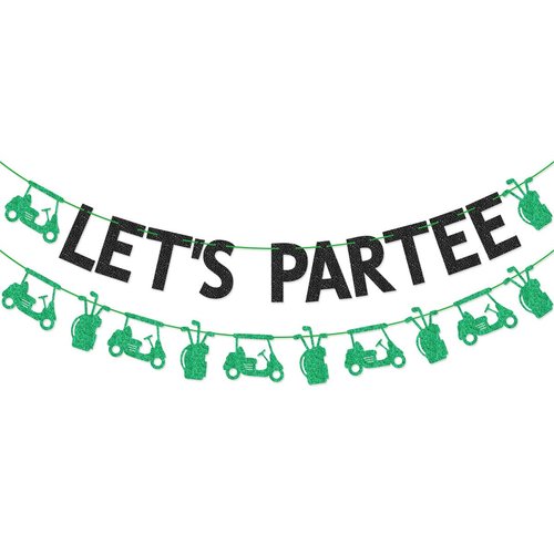 Let's Partee Golf Themed Banner for Golf Party Golf Birthday Party Decorations