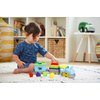 Green Toys Stack & Sort Train, Blue - 12 Piece Pretend Play, Motor Skills, Kids Toy Vehicle Playset. No BPA, phthalates, PVC. Dishwasher Safe, Recycled Plastic, Made in USA.