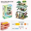 XIU City Cafe Building Block Toys,(1025pcs) Mini Brick Street View Building Block Set, MOC Coffee Shop Streetscape Block Kit for Adults, Creative Gifts idea for Adult Kids Age 8 10 12 14+