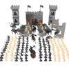 NSVJVY 254pcs/set Medieval Castle Knights Action Figure Toy Army Playset with Toy Soldier, Cavalry and Arrow Tower, Great for Girls and Boys(Size:254PCS)