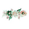 Green Flower Women Rhinestone Flower Butterfly Hairpin Hair Clip Barrette Ponytail Holder Glitter Crystal Elegant Gifts Hair Clips Green Flower Hair Clips Accessories(ZS578)