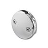 CalcMetal Dual Hole Bathtub Drain Overflow Plate with Two Matching Screws, Easy to Install, Plated Chrome