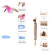 PEUTIER 2pcs Silicone Collar Cat Toys & 3pcs Cat Teasing Wands, Adjustable Cat Wand Toy Cat Feather Toys Catnip Chew Toys Silvervine Sticks Interactive Cat Teaser Toys for Indoor Cat Kitten Exercise