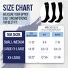 SB SOX 3-Pair Compression Socks (15-20mmHg) for Men & Women – Best Socks for All Day Wear! (XXL, 01 – Solid Black)