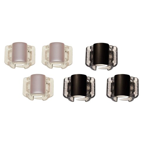 Linziclip Mini Hair Jaw Clip, Blush and Matte Black, 2-Pack