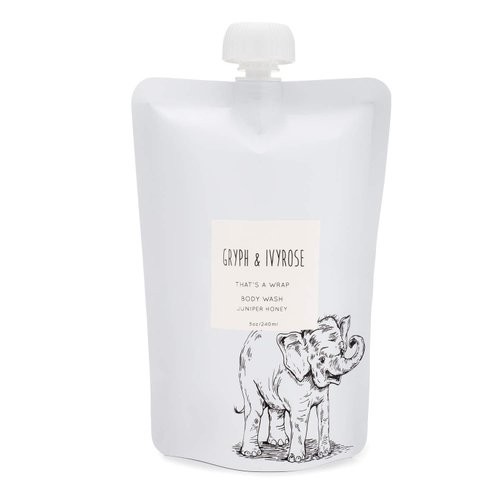 Gryph and IvyRose That’s A Wrap Body Wash for Kids - Smoothing and Moisturizing Skin Soap for Children - Juniper Honey - 8 oz