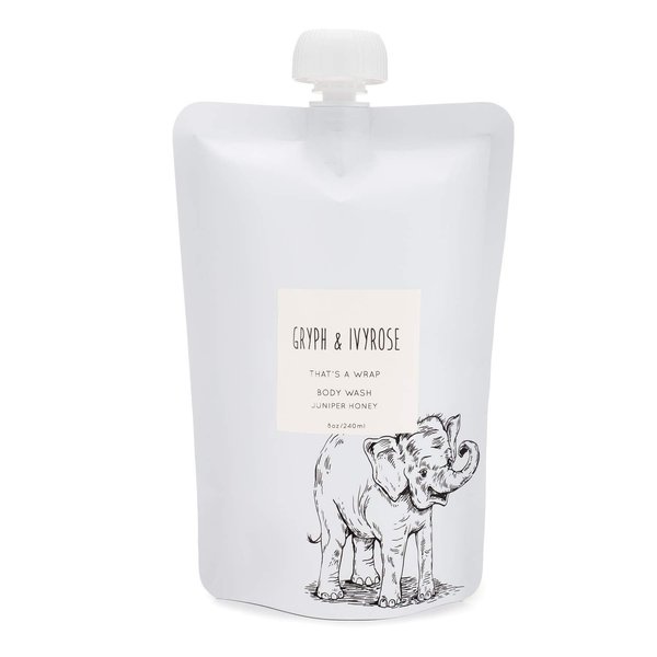 Gryph and IvyRose That’s A Wrap Body Wash for Kids - Smoothing and Moisturizing Skin Soap for Children - Juniper Honey - 8 oz