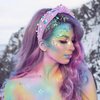 YARIEW Mermaid Knotted Headband for Women and Girls, Mermaid Headband for Little Girl Hair Accessories, Mermaid Tail Starfish for Mermaid Hair Accessories Mermaid Party Decorations Gifts (Purple)