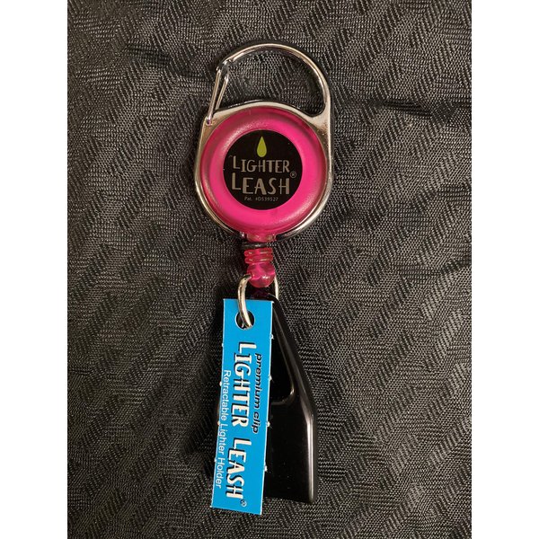 Premium Lighter Leash Retractable Keychain Clip (Pink)