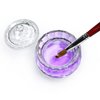 Round Crystal Clear Acrylic Liquid Powder Glass Dappen Dish Glass Cup w Cap Lid Bowl for Acrylic Nail Art Transparent Kit, HJ-NAPB013