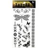 Tattoos 2 Sheets Butterfly dragonfly Vine Fantasy Henna Temporary Tattoo Body Art Stickers Waterproof Tattoos Fake Removable for Kid Teens Men Women