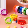 MTLEE 12 Pieces Silicone Wristbands Adjustable Rubber Bracelets Colorful Cute Charm Bracelets with Holes for Shoe Charm Boys Girls Birthday Party Award (Chic Colors,7 Inch)