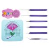 8 Pieces,Quilling Kits,Paper Quilling Tools,Quilling Knitting Board,Quilling Needles,Quilling Curling Coach,Paper Craft DIY Tools,Assorted Sizes Rolling Curling Quilling Needle Pen,XIWUMOER (Blue)