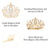 YARIEW Sweet 16 Birthday Decorations for Girls, Gold Sweet 16 Sash and Tiara, Birthday Crown and Sash, 16th Birthday Gifts for Girls, Sweet Sixteen Gifts for Girls