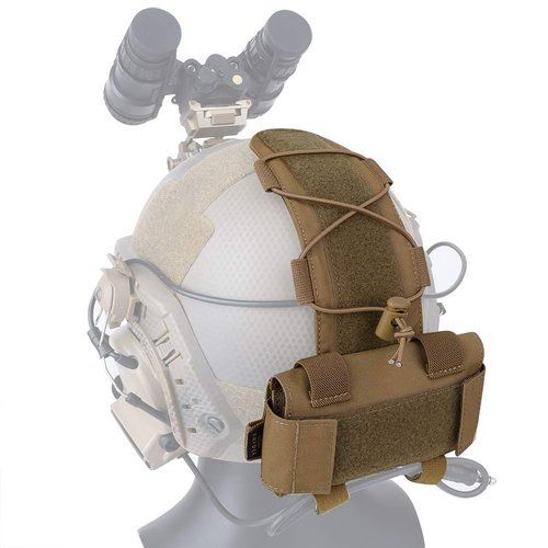 KRYDEX Tactical Helmet Battery Pouch Counterweight Pouch MK1 Helmet Battery Pack Balance Weight Bag with Hook&Loop for Tactical Helmet (Upgraded Pouch-CB)