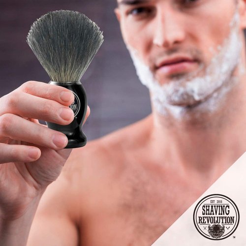 Viking Revolution Badger Hair Shaving Brush- Shave Brush for Wet Shave Using Shaving Cream & Soap- Best Shave of Your Life for Safety Razor, Double Edge Razor, Straight Razor or Shaving Razor