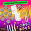 Heart, Flower & Star Shaped Rocks - Glow in The Dark Rock Painting Kit for Kids - Arts & Crafts for Kids Ages 6-12 – Unique Girl Gift Kits Art Toys Birthday Gifts for 6 7 8 9 10 11 12 Year Old Girls