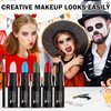 LZXLUKGIR 3 Colors Face Body Paint Sticks Professional Eye Black Football Baseball Softball,Highly Pigmented Halloween Facepaint Makeup Kit for Adults and Kids（White/Black/Green Eye Black Sticks）