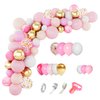 Amandir 144Pcs Pink Balloons Garland Arch Kit Light Pink Gold White Balloons Confetti Latex Metallic Balloons for Girl Birthday Valentines Day Baby Shower Wedding Party Decorations Supplies
