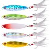 Dr.Fish 5 Pack Saltwater Jig Spoons Metal Jigs Surf Fishing Jigs Assortment Casting Diamond Vertical Jigs for Walleye Striper Bass Trout Freshwater Saltwater Fishing Jig Spoons Fishing Lures 9/10oz