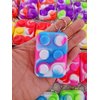 HOZKEAP Bulk Mini Pop Fidget key chains，Birthday party Favors Supplies and Student Prizes Gifts 24 Packs