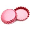 100 Pink Metallic Bottle Caps Shiny Colors Craft Linerless
