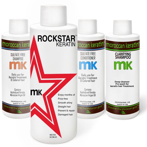 MOROCCAN KERATIN 4x 120ml Set Brazilian Keratin Hair Treatment Blowout Complex With Argan Oil Pro...