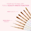 KIARA SKY Professional | Pure Kolinsky Acrylic Nail Brushes for Home DIY Salon | Professional Acrylic Nail Brush for 3D Painting Design | Sleek and Comfortable Nail Art Liner Brush Collection, Clear