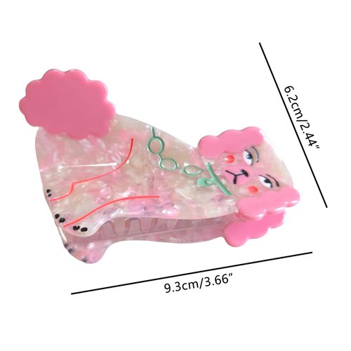 Pink Dog Hair Clip,Acetate Claw Clip for Women,Women Hair Accessories,S2